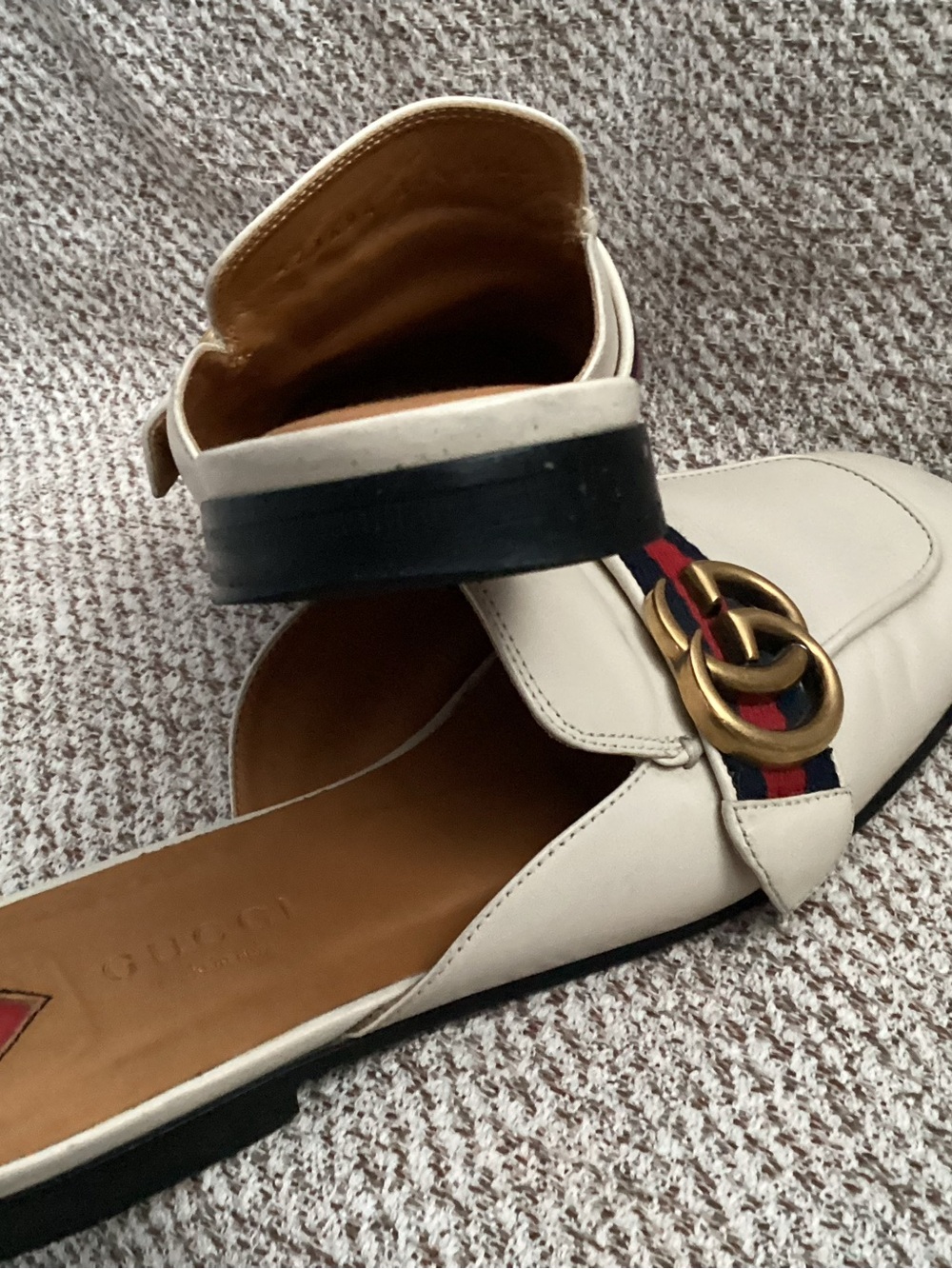 Gucci Peyton GG Beige Mule, Size 36.5 - Picture 6 of 10